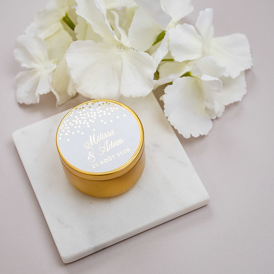 "Prune - Sticker" - Faire-part de mariage chic, élégant et romantique avec dorure or - Wedding stationery - Création Luxe Carterie Studio