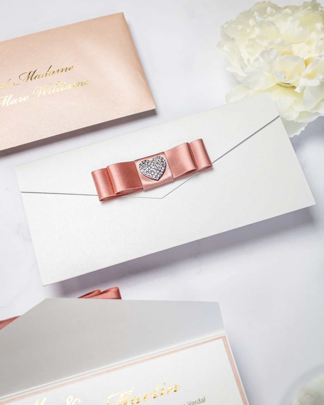 "Rachel" - Faire-part de mariage chic, élégant et romantique avec dorure or - Wedding stationery - Création Luxe Carterie Studio
