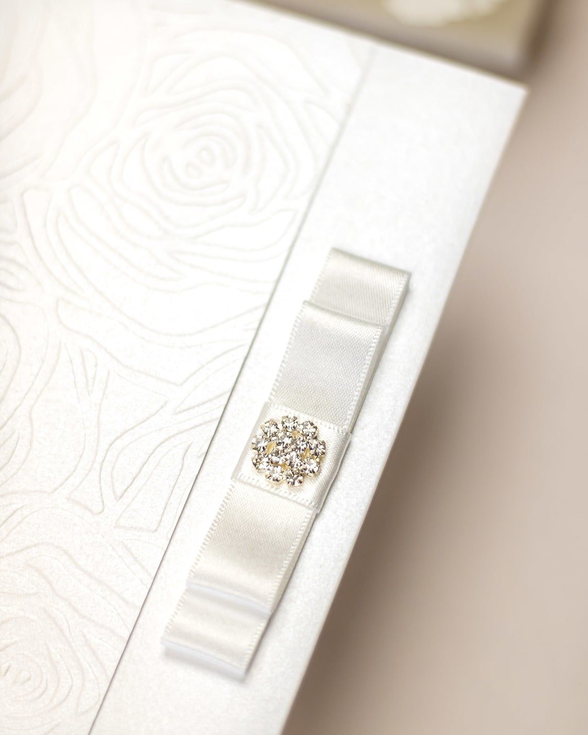 "Rosalie" - Faire-part de mariage luxueux, chic et élégant avec dorure argent – Wedding stationery - Création Luxe Carterie Studio