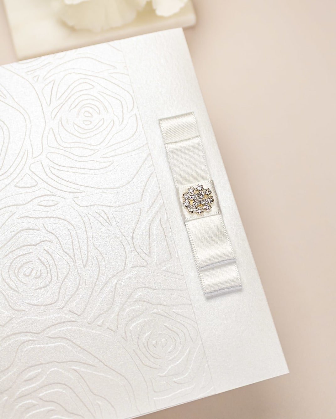 "Rosalie" - Faire-part de mariage luxueux, chic et élégant avec dorure argent – Wedding stationery - Création Luxe Carterie Studio