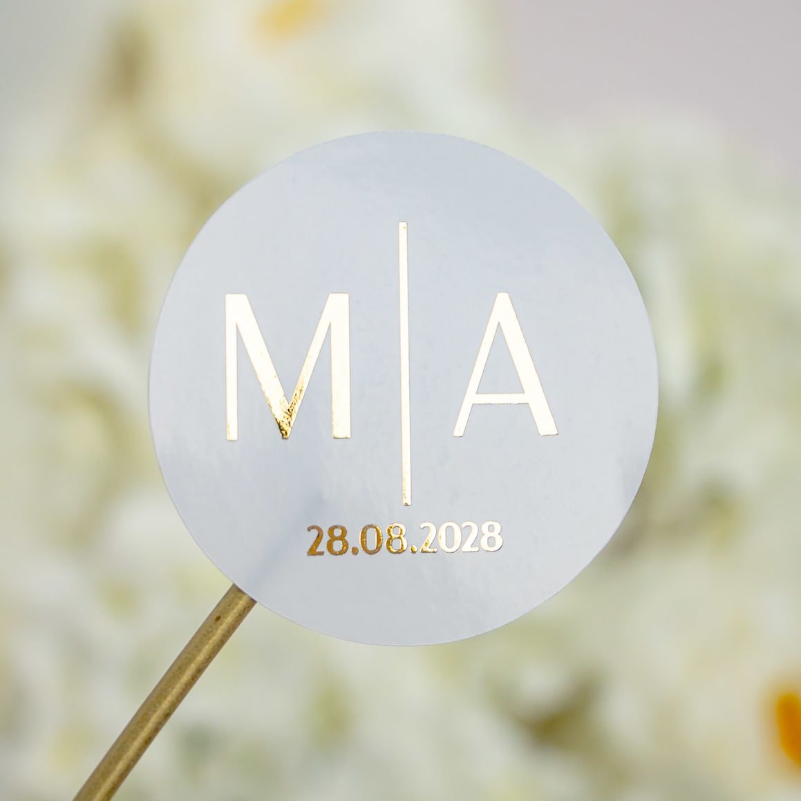 "Samona - Sticker" - Faire-part de mariage chic, élégant et romantique avec dorure or - Wedding stationery - Création Luxe Carterie Studio