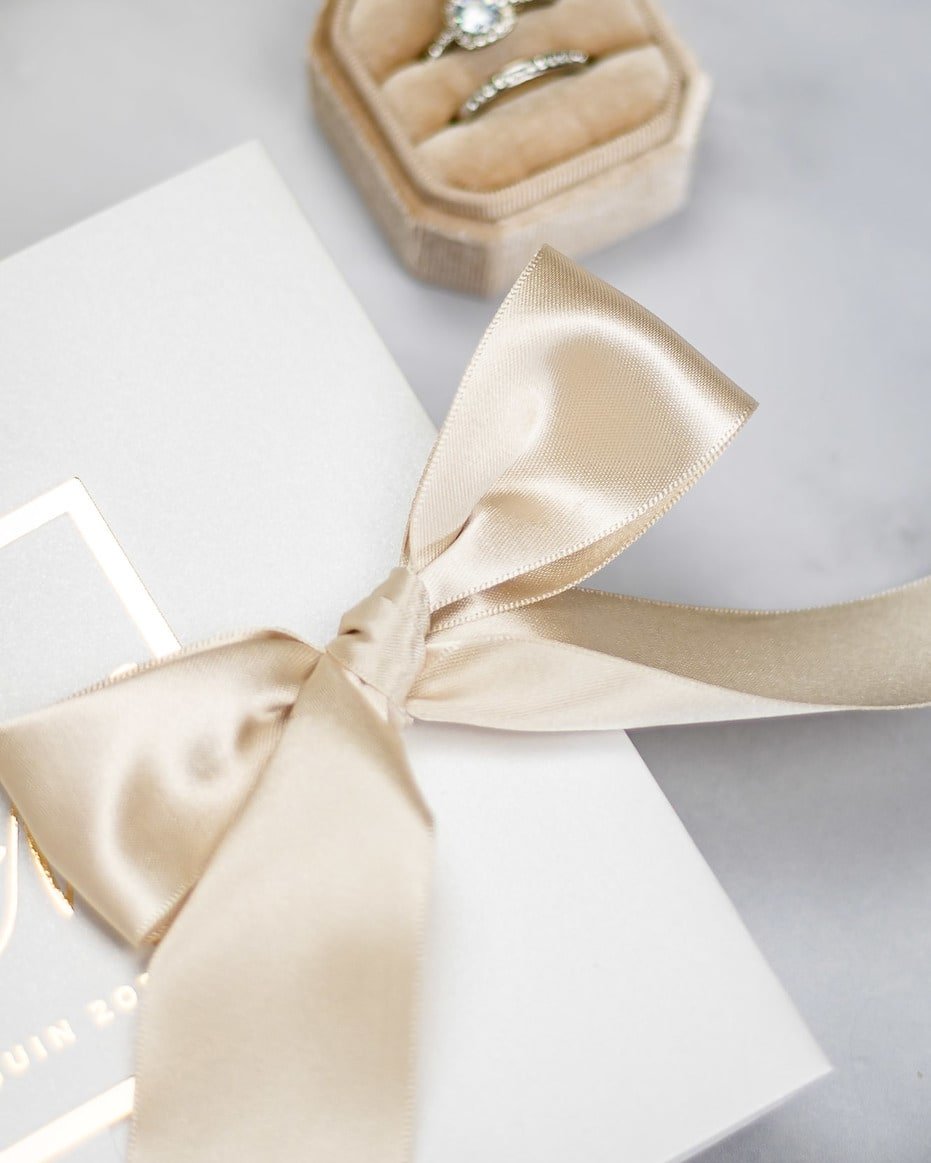 "Sarah" - Faire-part de mariage chic, élégant et romantique avec dorure or - Wedding stationery - Création Luxe Carterie Studio