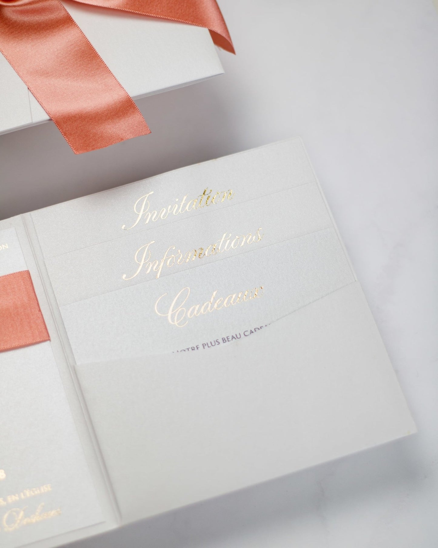 "Shani" - Faire-part de mariage chic, élégant et romantique avec dorure or - Wedding stationery - Création Luxe Carterie Studio