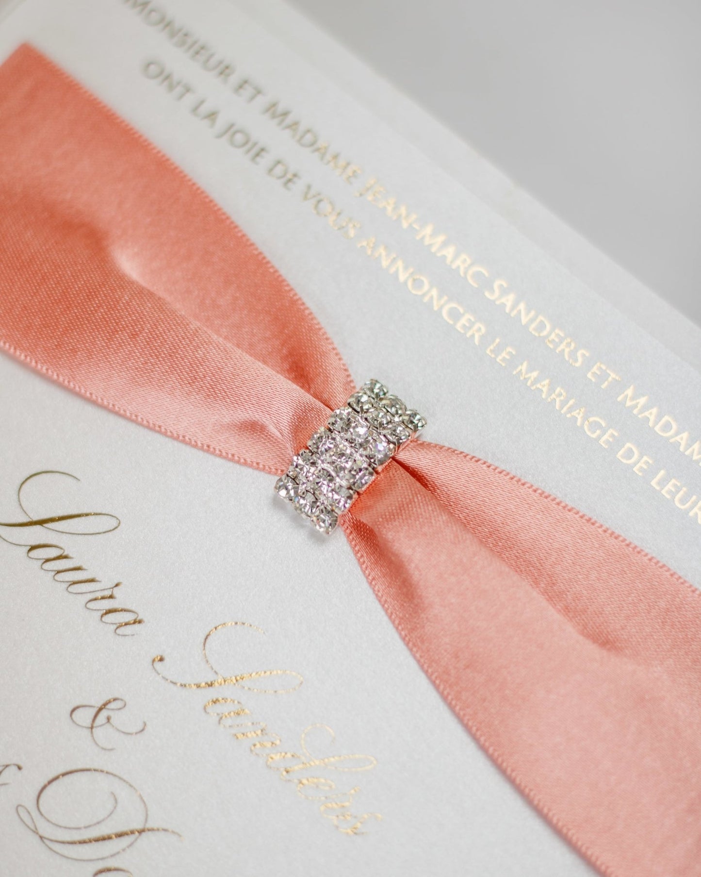 "Shani" - Faire-part de mariage chic, élégant et romantique avec dorure or - Wedding stationery - Création Luxe Carterie Studio