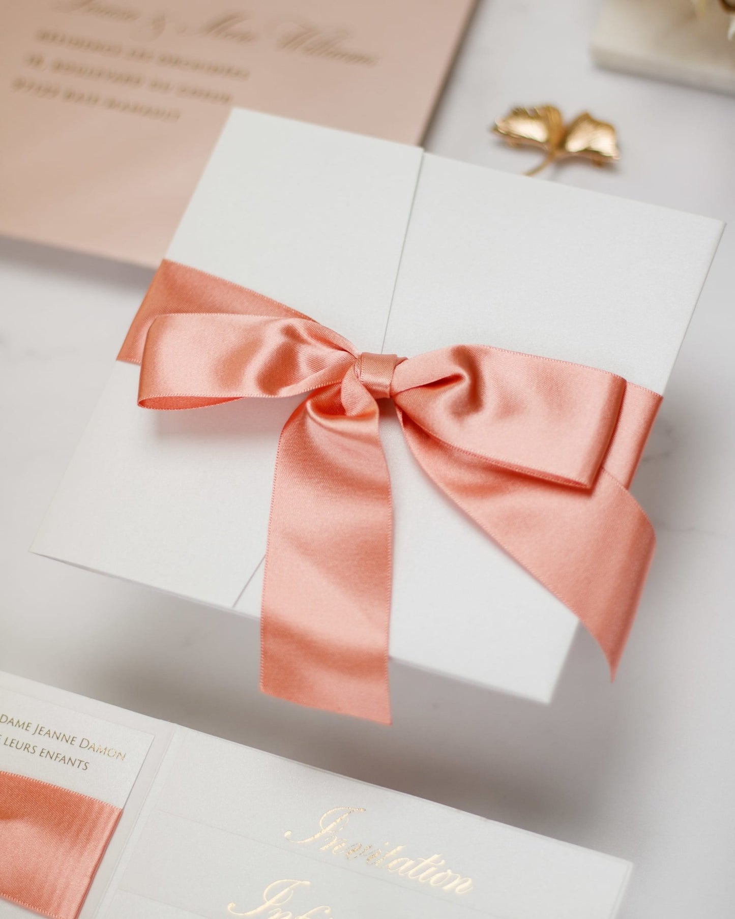 "Shani" - Faire-part de mariage chic, élégant et romantique avec dorure or - Wedding stationery - Création Luxe Carterie Studio
