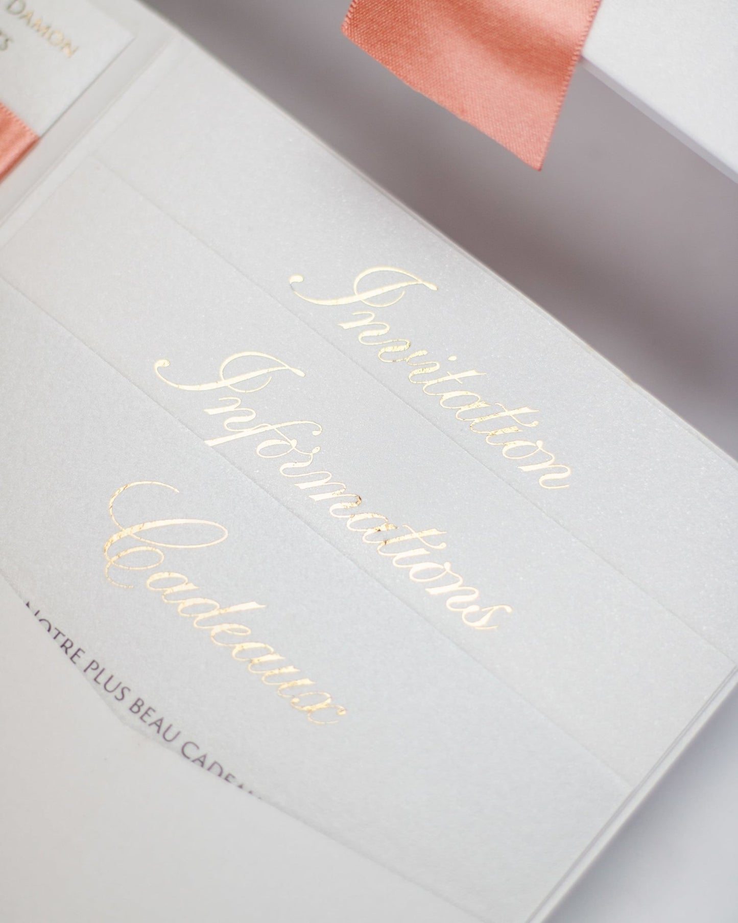 "Shani" - Faire-part de mariage chic, élégant et romantique avec dorure or - Wedding stationery - Création Luxe Carterie Studio