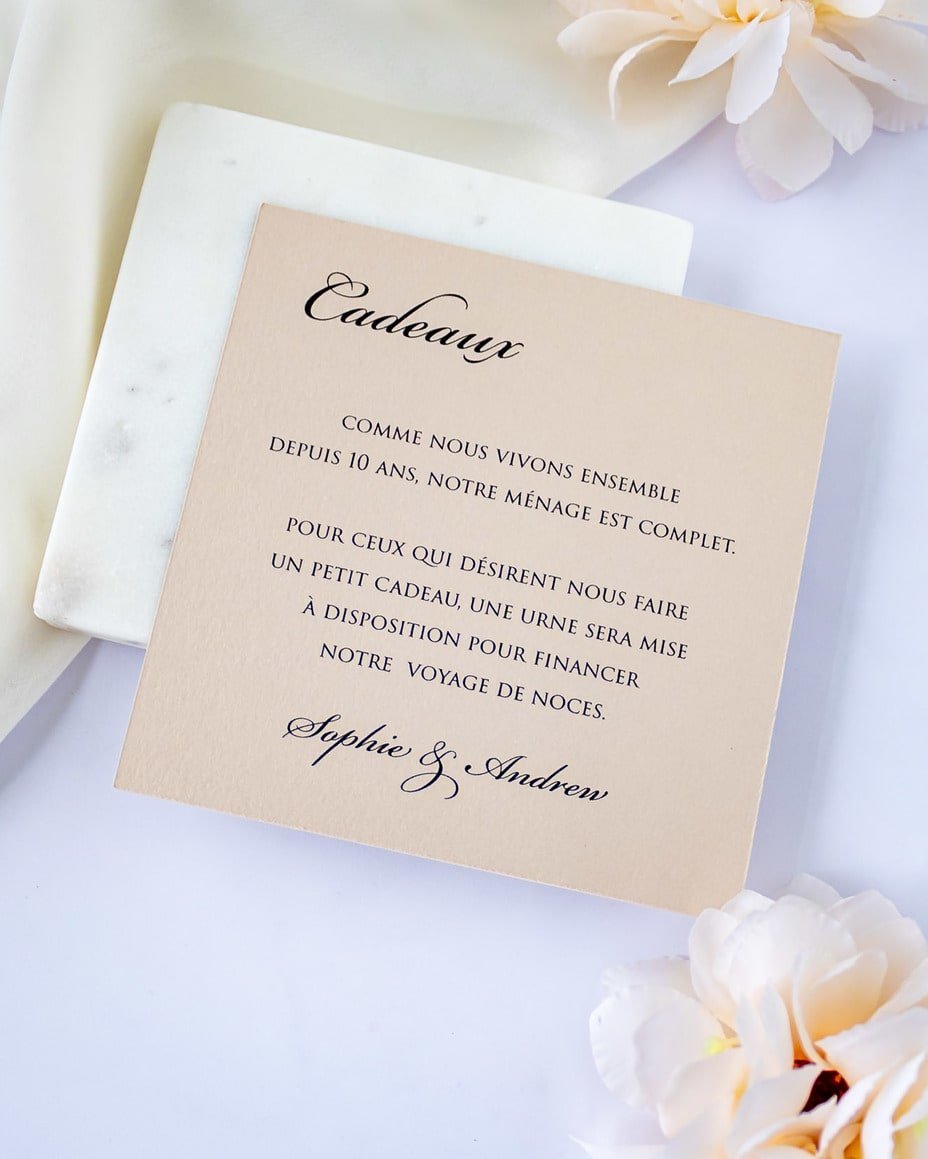 "Sweet" - Faire-part de mariage laser cut élégant et romantique avec dorure or - Wedding stationery - Création Luxe Carterie Studio