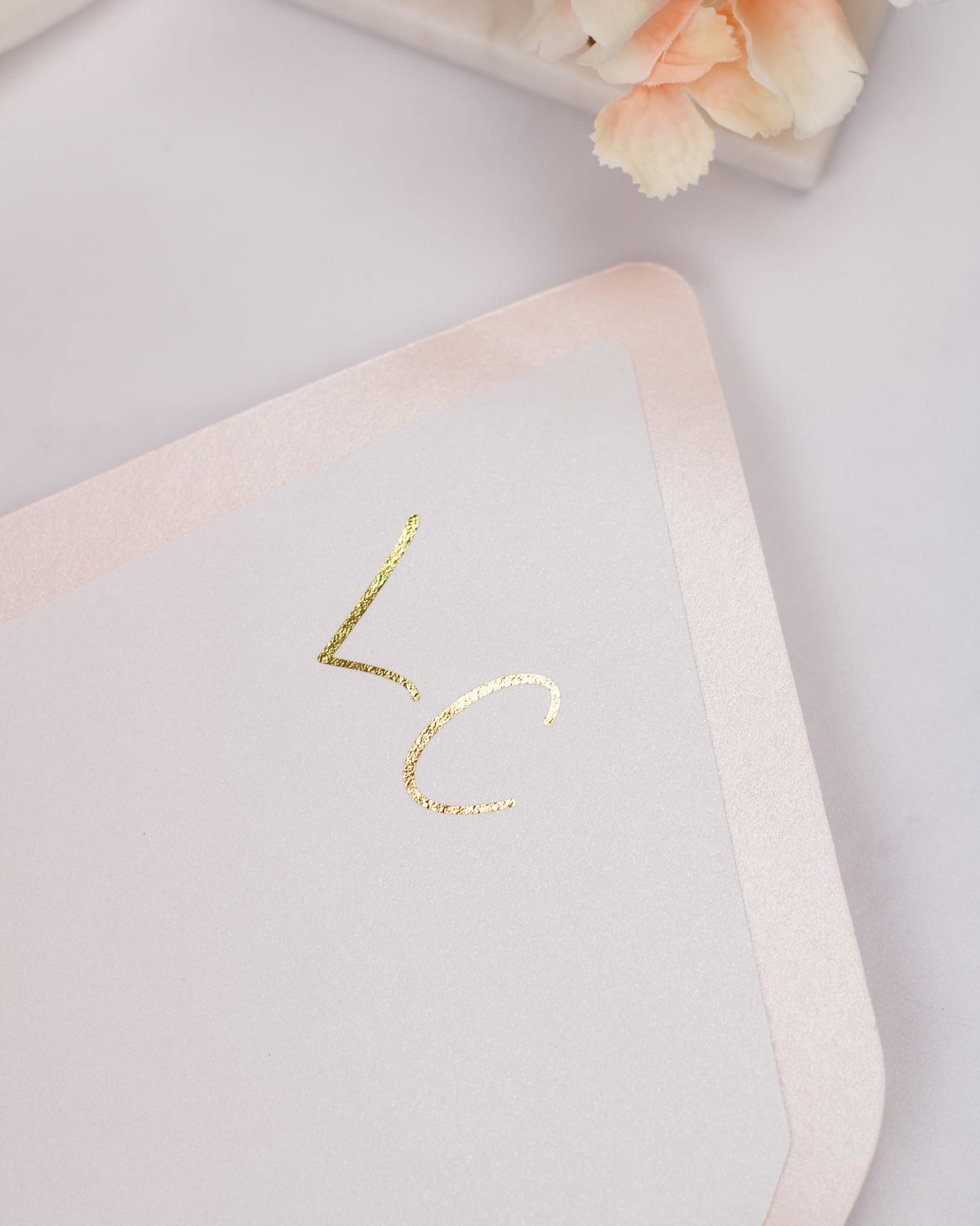 "Topaze" - Faire-part de mariage chic, élégant et romantique avec dorure or - Wedding stationery - Création Luxe Carterie Studio