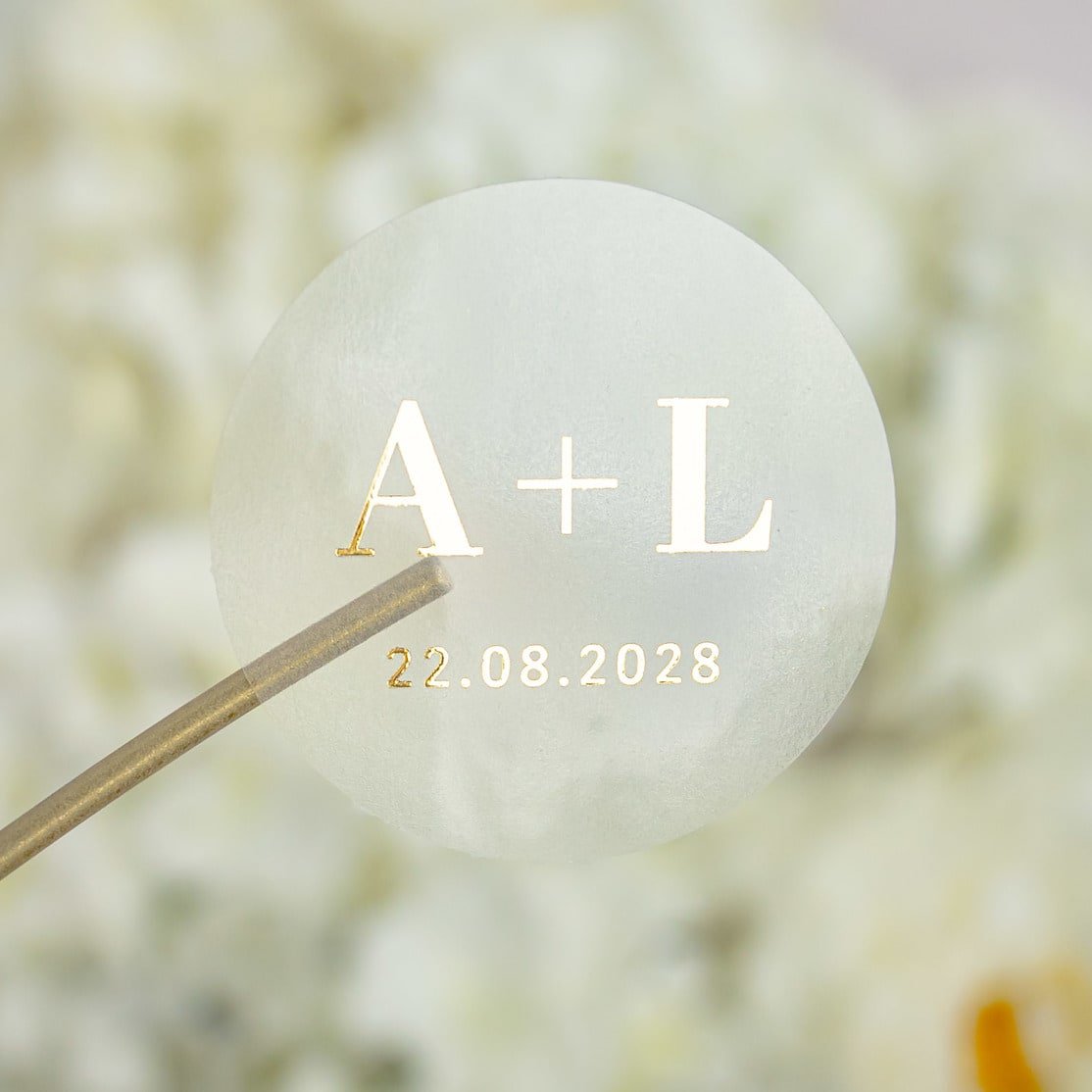 "Tullia - Sticker" - Faire-part de mariage chic, élégant et romantique avec dorure or - Wedding stationery - Création Luxe Carterie Studio