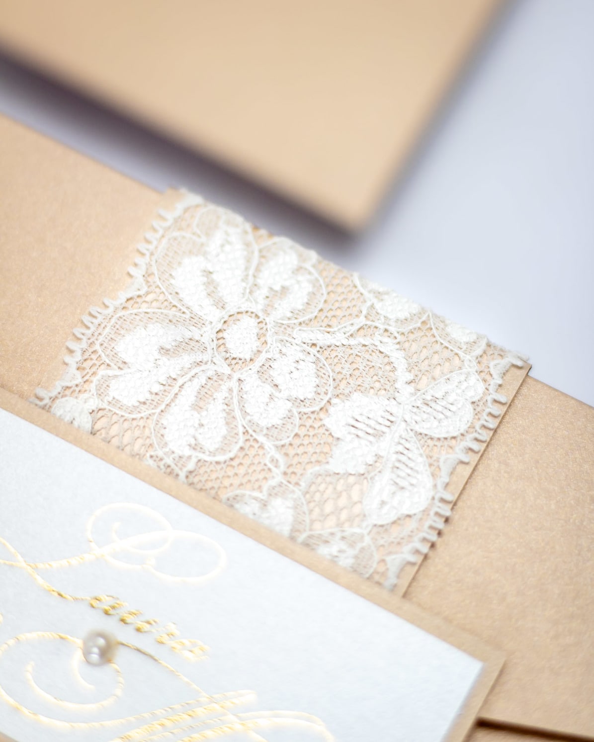 "Victoria" - Faire-part de mariage chic, élégant et romantique avec dorure or - Wedding stationery - Création Luxe Carterie Studio