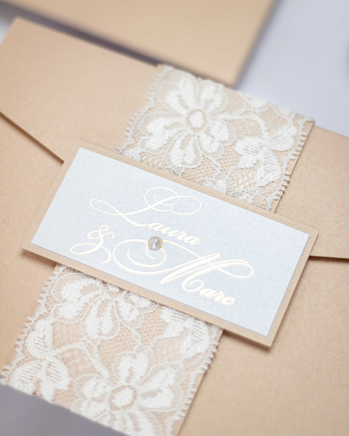 "Victoria" - Faire-part de mariage chic, élégant et romantique avec dorure or - Wedding stationery - Création Luxe Carterie Studio
