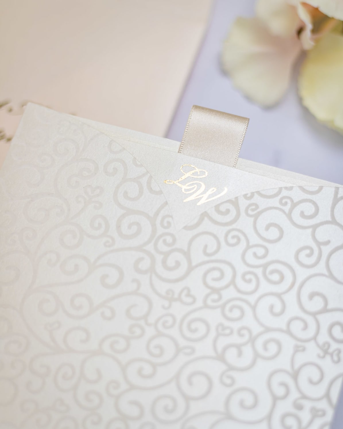 "Willa" - Faire-part de mariage chic, élégant et romantique avec dorure or - Wedding stationery - Création Luxe Carterie Studio