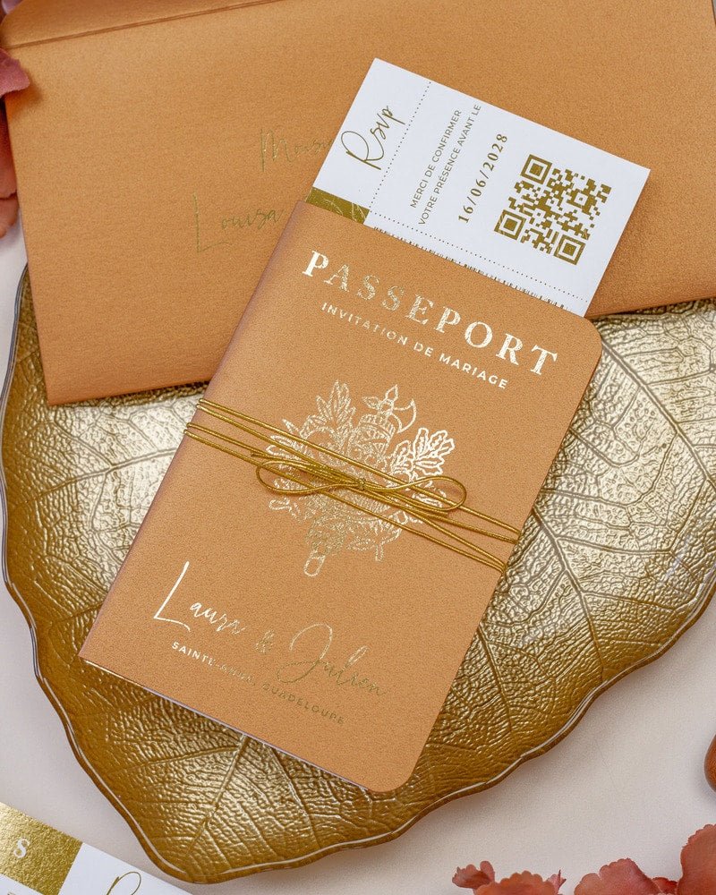 Zéa - Passeport - Echantillon - Faire - part - Luxe Carterie Studio