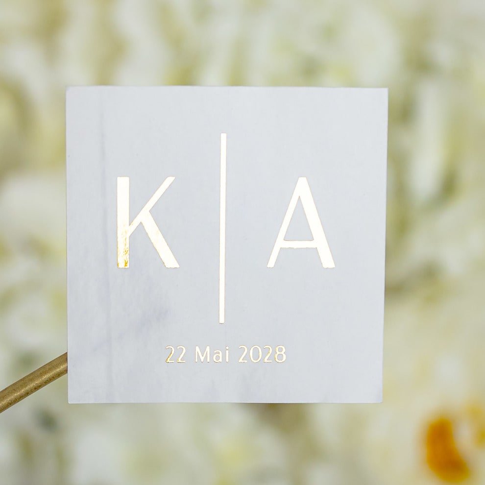 "Zola - Sticker" - Faire-part de mariage chic, élégant et romantique avec dorure or - Wedding stationery - Création Luxe Carterie Studio