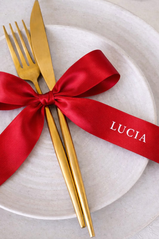 Sya - Ruban satin 3,5 cm - Marque-place