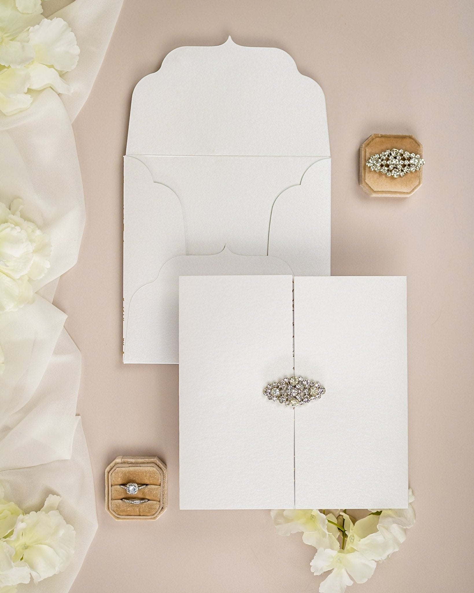 "Abella" - Faire-part de mariage chic, élégant et romantique avec dorure or - Wedding stationery - Création Luxe Carterie Studio