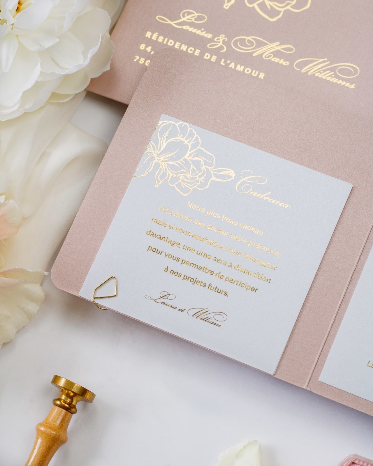Alamanda - Échantillon - Faire - part - Luxe Carterie Studio