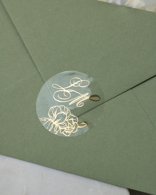 Alamanda - Sticker (lot de 15) - Stickers étiquettes - 4 cm - Lot de 15 - Luxe Carterie Studio