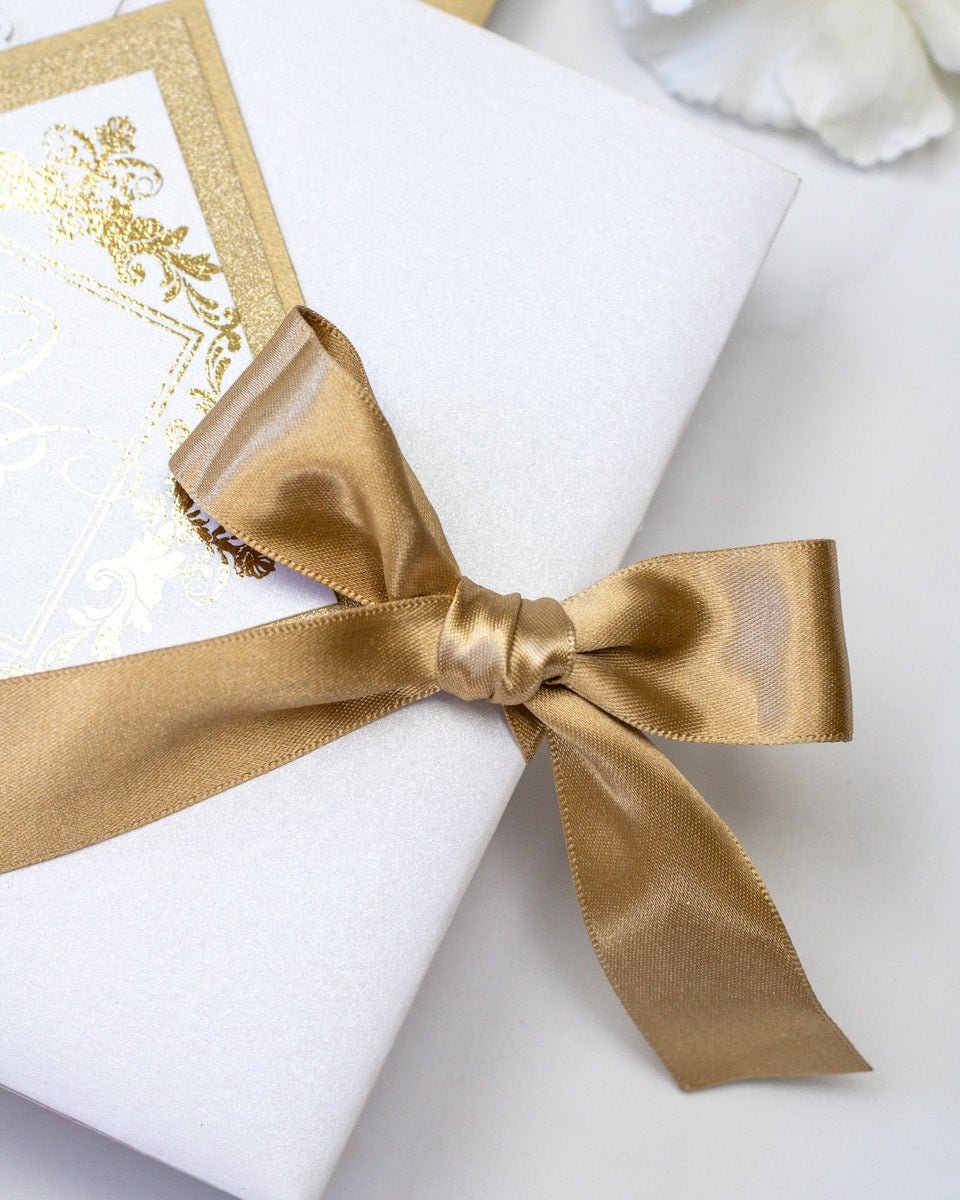 Alexia - Faire - part - Faire - part Pochette + 2 cartons (Invitation / Informations / RSVP / Programme ou autre) - Sans enveloppe - Luxe Carterie Studio