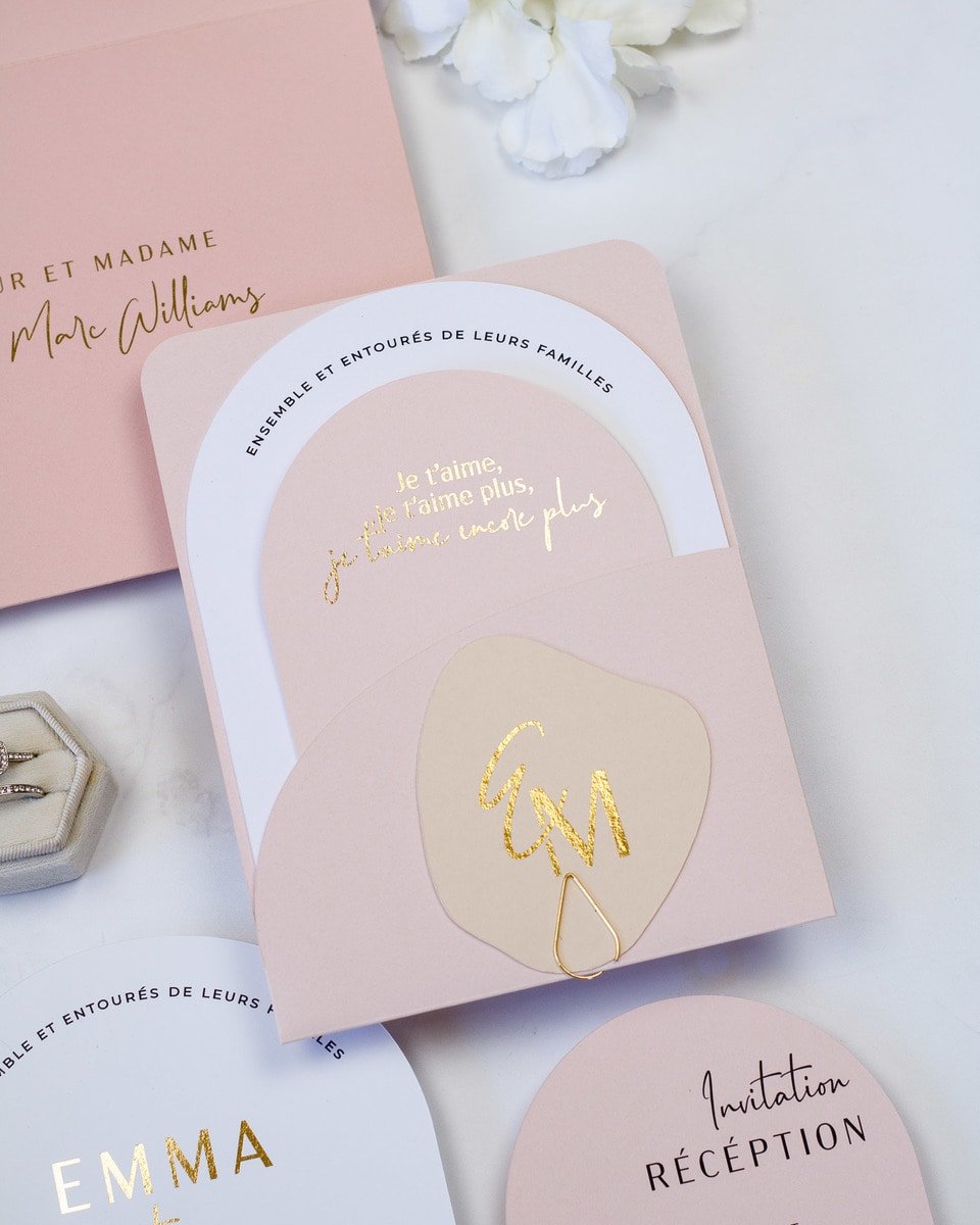 Alina - Faire - part - Sans enveloppe - Luxe Carterie Studio