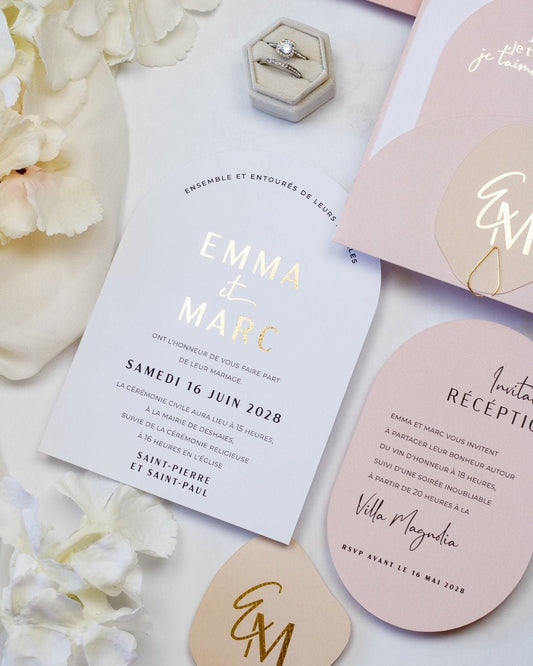 Alina - Faire - part - Sans enveloppe - Luxe Carterie Studio