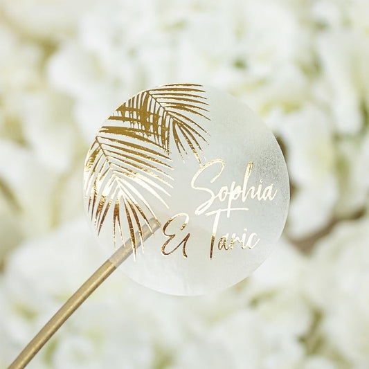 "Aloha - Sticker" - Faire-part de mariage chic, élégant et romantique avec dorure or - Wedding stationery - Création Luxe Carterie Studio