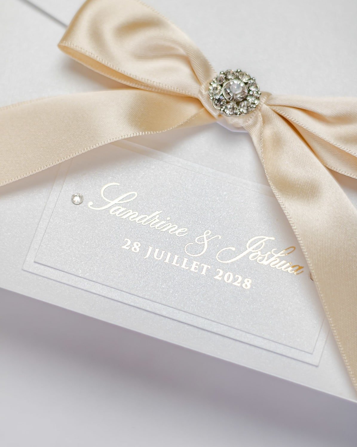 "Amaryllis" - Faire-part de mariage chic, élégant et romantique avec dorure or - Wedding stationery - Création Luxe Carterie Studio