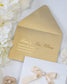Amaryllis - Faire - part - Faire - part Pochette + 2 cartons (Invitation / Informations / RSVP / Programme ou autre) - Sans enveloppe - Luxe Carterie Studio