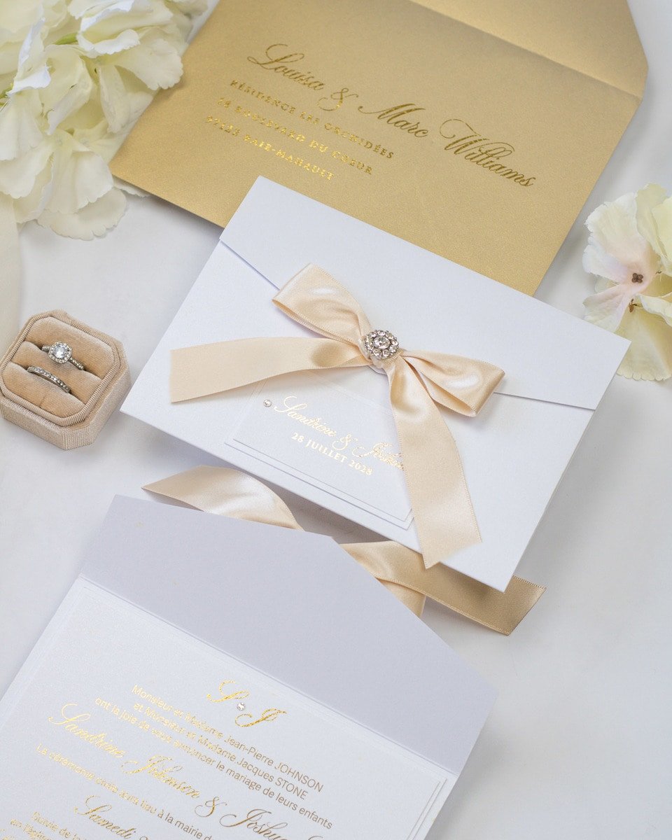 Amaryllis - Échantillon - Faire - part - Luxe Carterie Studio