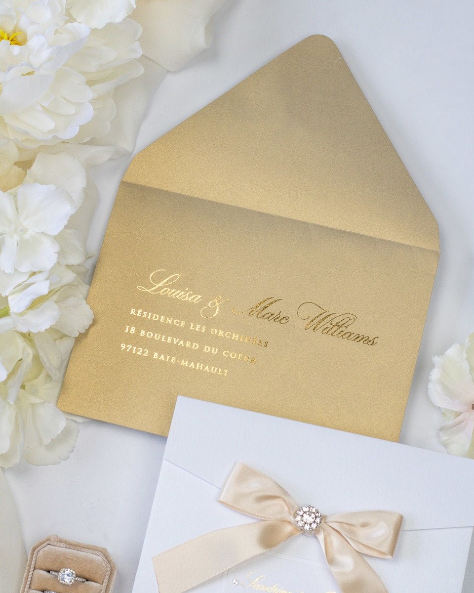 Amaryllis - Échantillon - Faire - part - Luxe Carterie Studio
