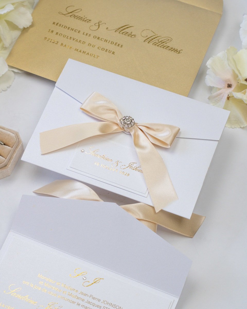 Amaryllis - Échantillon - Faire - part - Luxe Carterie Studio