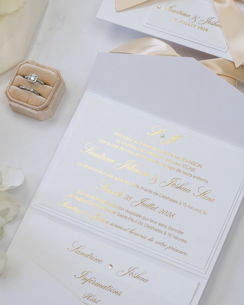 Amaryllis - Échantillon - Faire - part - Luxe Carterie Studio