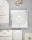 "Amber" - Faire-part de mariage luxueux, chic et élégant avec dorure argent – Wedding stationery - Création Luxe Carterie Studio