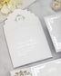 "Amber" - Faire-part de mariage luxueux, chic et élégant avec dorure argent – Wedding stationery - Création Luxe Carterie Studio