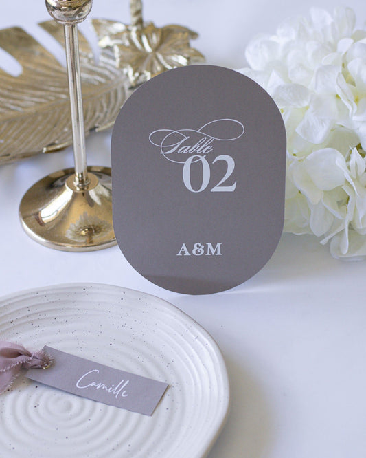 Ambre - Nom de table - Nom de table - Luxe Carterie Studio