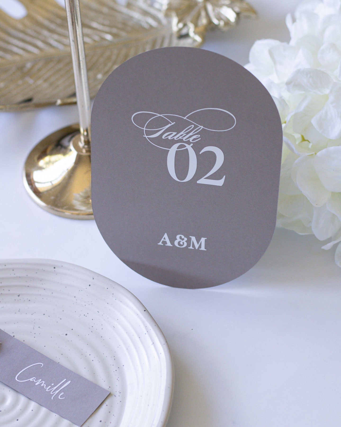 Ambre - Nom de table - Nom de table - Luxe Carterie Studio