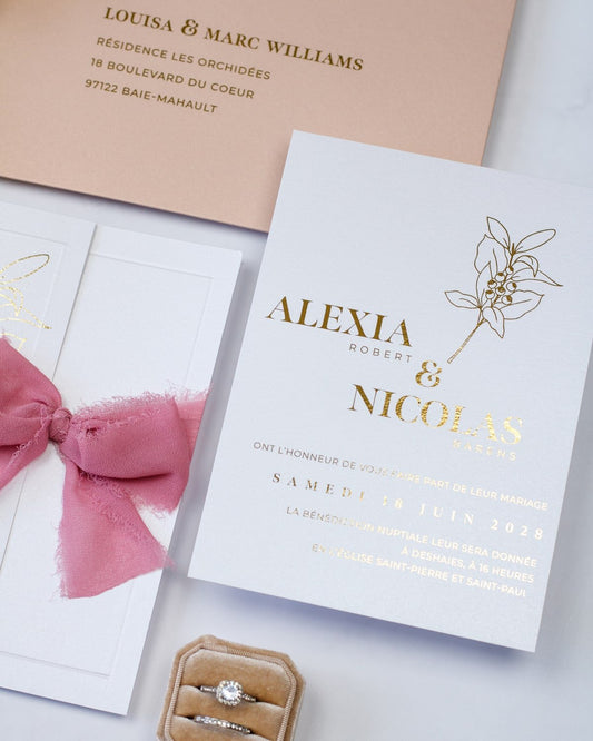 Amélie - Échantillon - Faire - part - Luxe Carterie Studio
