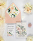 "Amour" - Faire-part de mariage fleuris élégant et romantique avec dorure or - Wedding stationery - Création Luxe Carterie Studio