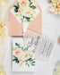 "Amour" - Faire-part de mariage fleuris élégant et romantique avec dorure or - Wedding stationery - Création Luxe Carterie Studio