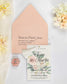 "Amour" - Faire-part de mariage fleuris élégant et romantique avec dorure or - Wedding stationery - Création Luxe Carterie Studio
