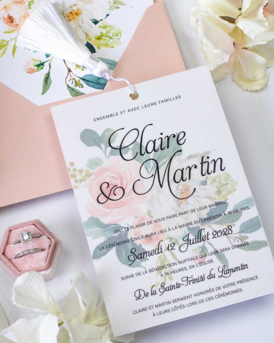 Amour - Échantillon - Faire - part - Luxe Carterie Studio