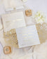 "Anastasia" - Faire-part de mariage laser cut élégant et romantique avec dorure or - Wedding stationery - Création Luxe Carterie Studio