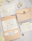 "Ancolie" - Faire-part de mariage chic, élégant et romantique avec dorure or - Wedding stationery - Création Luxe Carterie Studio