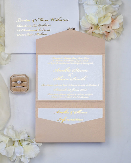Ancolie - Échantillon - Faire - part - Luxe Carterie Studio