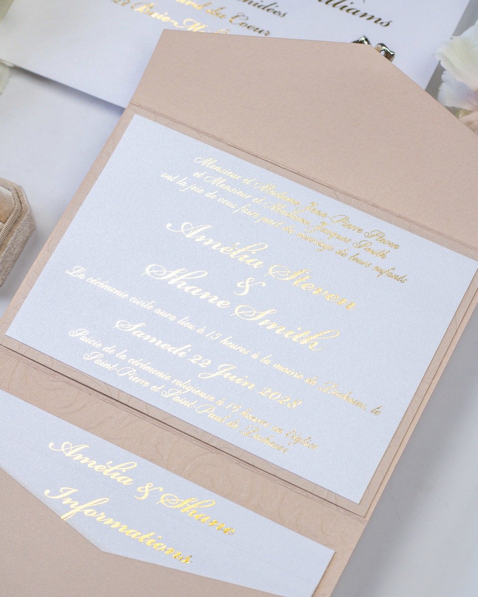Ancolie - Échantillon - Faire - part - Luxe Carterie Studio