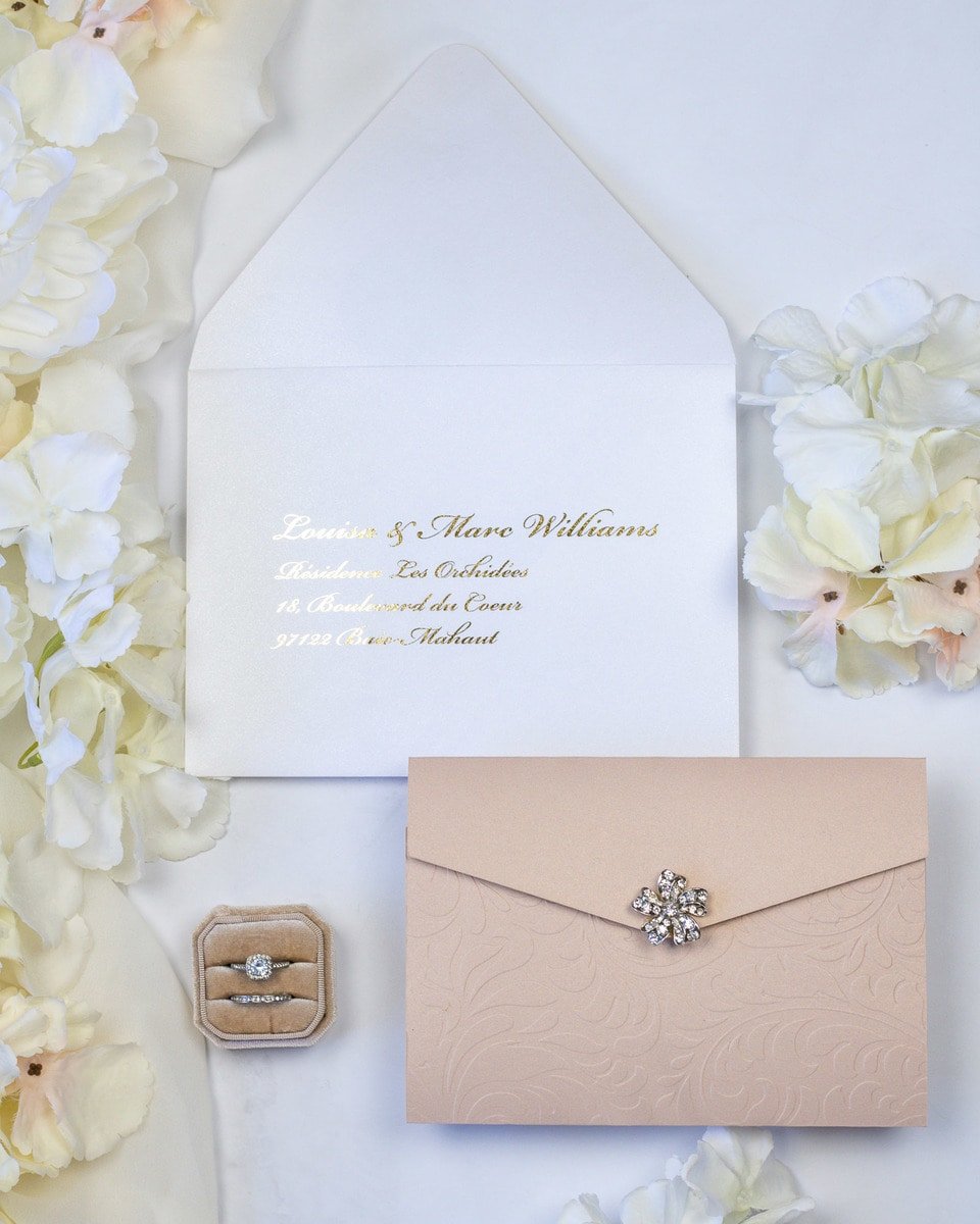 Ancolie - Échantillon - Faire - part - Luxe Carterie Studio