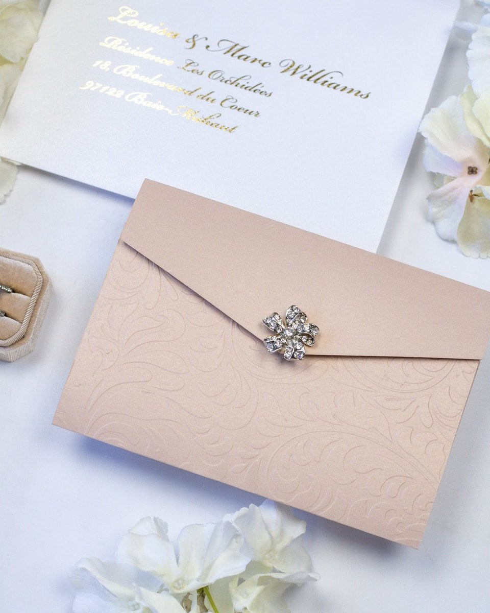 Ancolie - Échantillon - Faire - part - Luxe Carterie Studio
