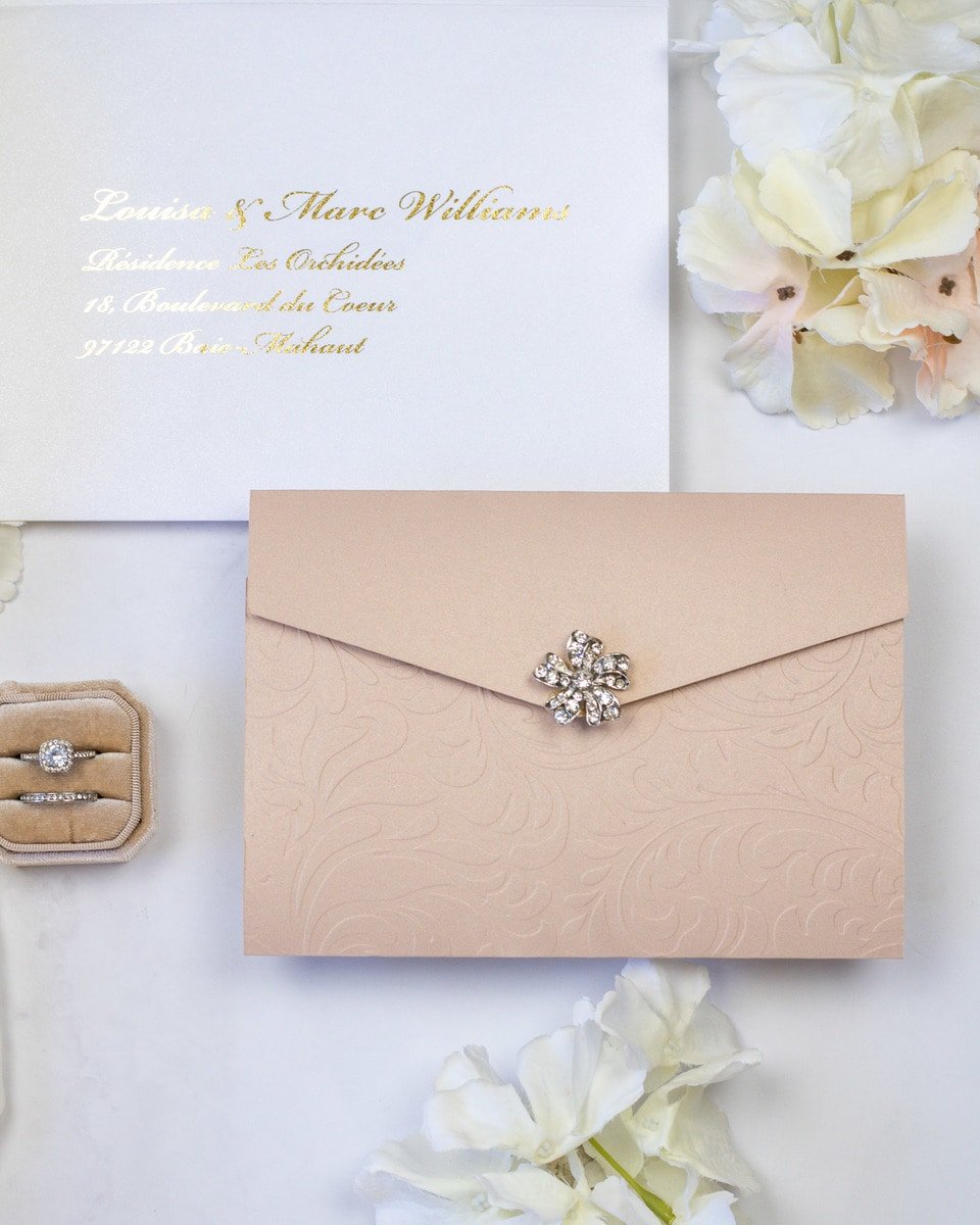 Ancolie - Échantillon - Faire - part - Luxe Carterie Studio