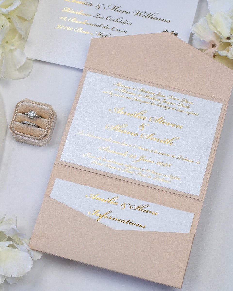Ancolie - Échantillon - Faire - part - Luxe Carterie Studio