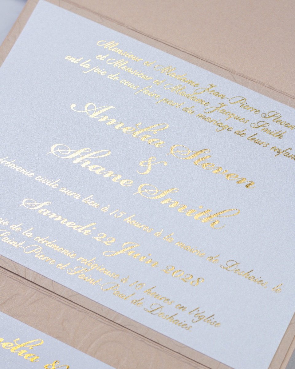 Ancolie - Échantillon - Faire - part - Luxe Carterie Studio